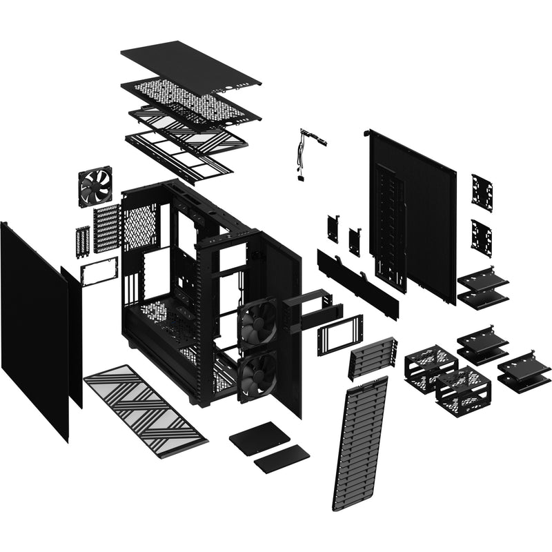 Afbeelding laden in galerijviewer, Fractal design define 7 xl big tower behuizing (zwart | 4x usb-a | 1x usb-c)

