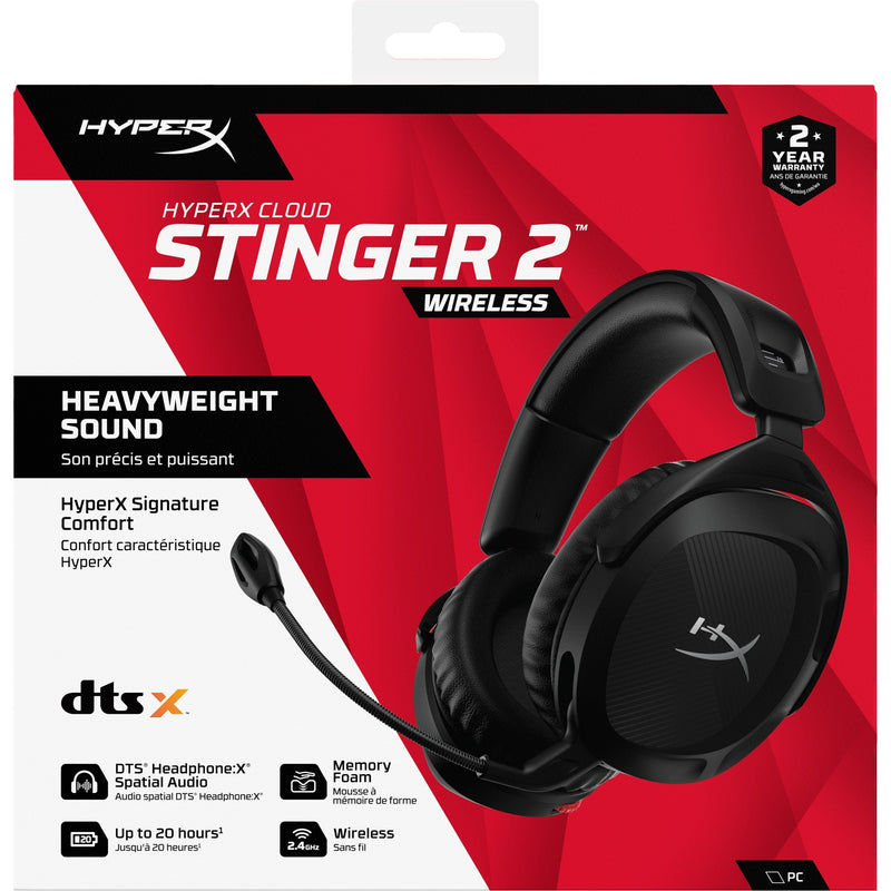 Afbeelding laden in galerijviewer, Hyperx cloud stinger 2 wireless over-ear gaming headset (zwart)
