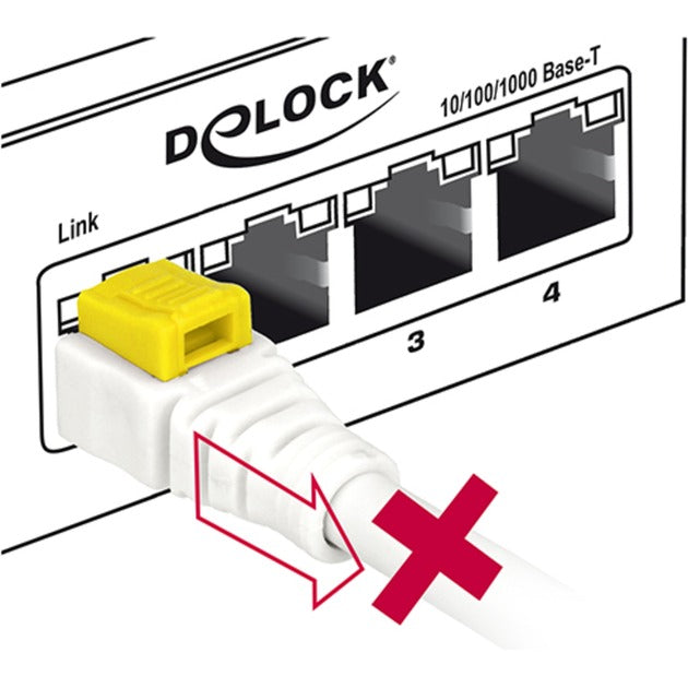 Afbeelding laden in galerijviewer, Delock patchkabel rj-45 secure met cat.6a (wit, 85332, 2 meter)

