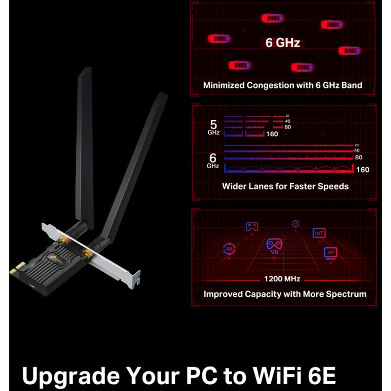 Afbeelding laden in galerijviewer, Tp-link archer txe72e axe5400 wi-fi 6e bluetooth 5.3 pcie wlan adapter
