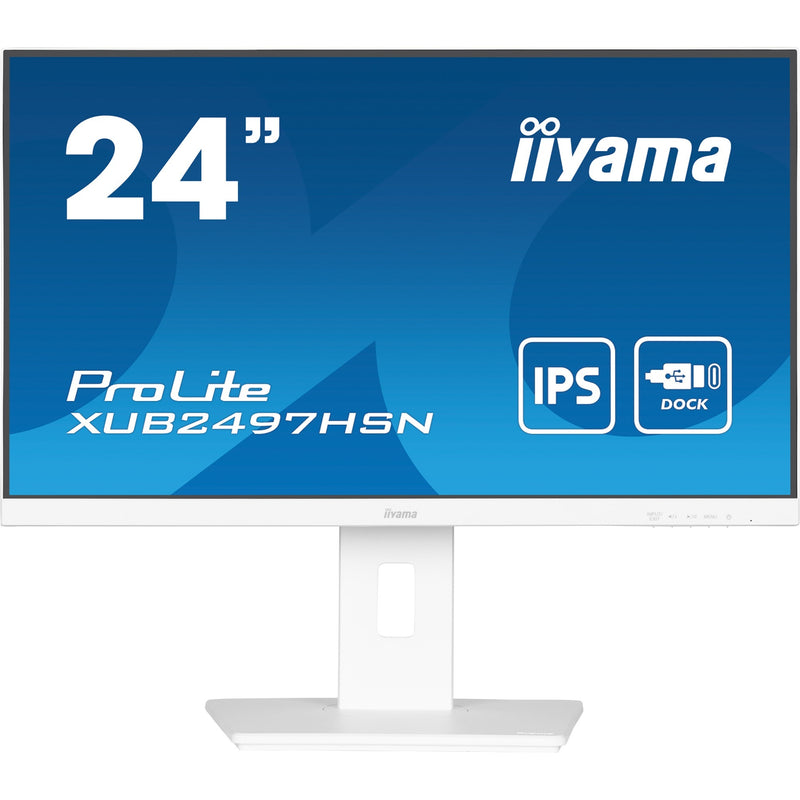 Afbeelding laden in galerijviewer, Iiyama prolite xub2497hsn-w2 23.8 monitor (wit, hdmi, displayport, 3x usb-a, usb-c, rj-45)

