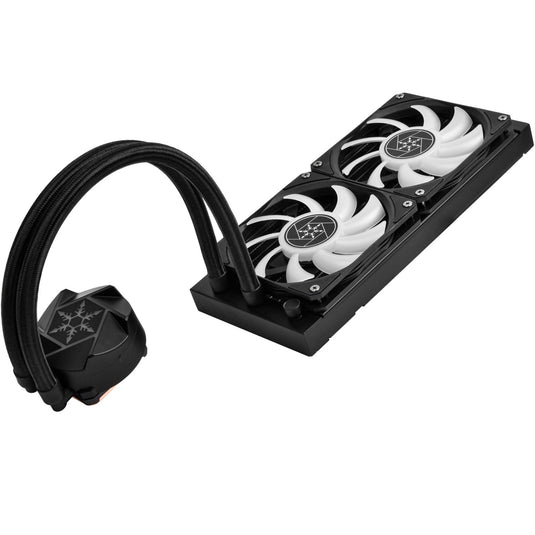 Silverstone vida 240 slim waterkoeling (zwart)