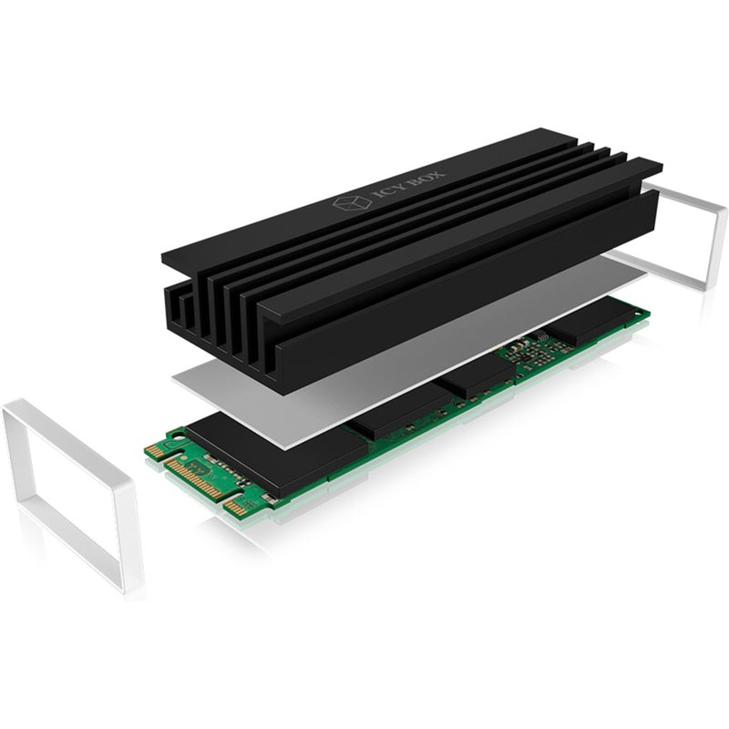 Afbeelding laden in galerijviewer, Icy box ib-m2hs-70 heatsink (zwart, ondersteunt m.2 2280 ssd)

