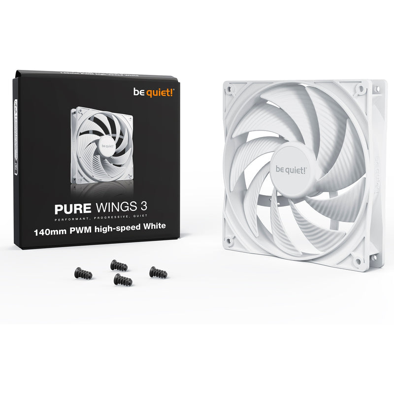 Afbeelding laden in galerijviewer, Be quiet! pure wings 3 pwm high-speed case fan (wit, 140 x 140 x 25 mm)
