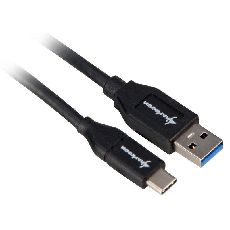 Afbeelding laden in galerijviewer, Sharkoon usb 3.1 gen 2-a > usb-c kabel (zwart, 1 meter)
