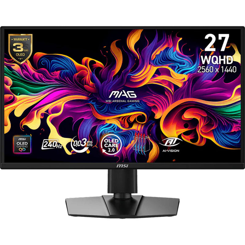 Afbeelding laden in galerijviewer, Msi mag 272qp qd-oled x24 26.5 gaming monitor (zwart, 2x hdmi, displayport, usb-c, 240 hz)
