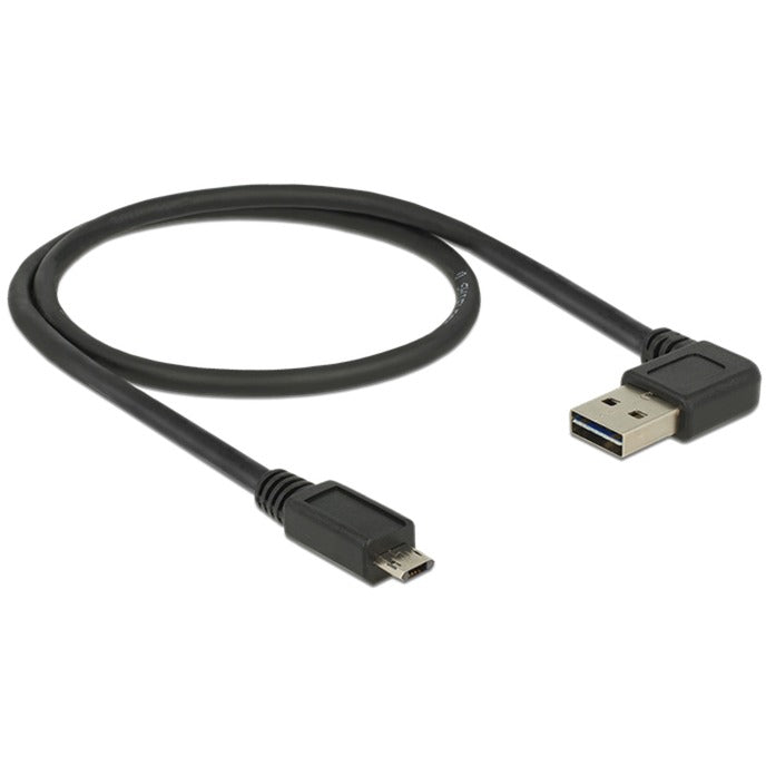 Afbeelding laden in galerijviewer, Delock easy-usb-a 2.0 male > easy-usb micro-usb-b 2.0 male kabel (zwart, 0,5 meter)
