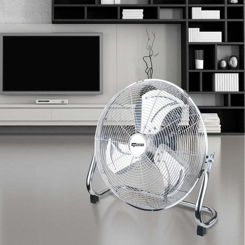 Afbeelding laden in galerijviewer, Termozeta bassotto vloerventilator (chroom)
