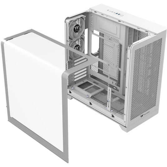 Thermaltake view 390 air snow midi tower behuizing (wit | 2x usb-a | 1x usb-c | tempered glass)
