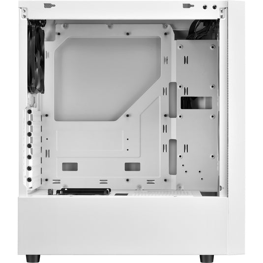 Sharkoon rgb slider midi tower behuizing (wit | 3x usb-a | rgb | tempered glass)
