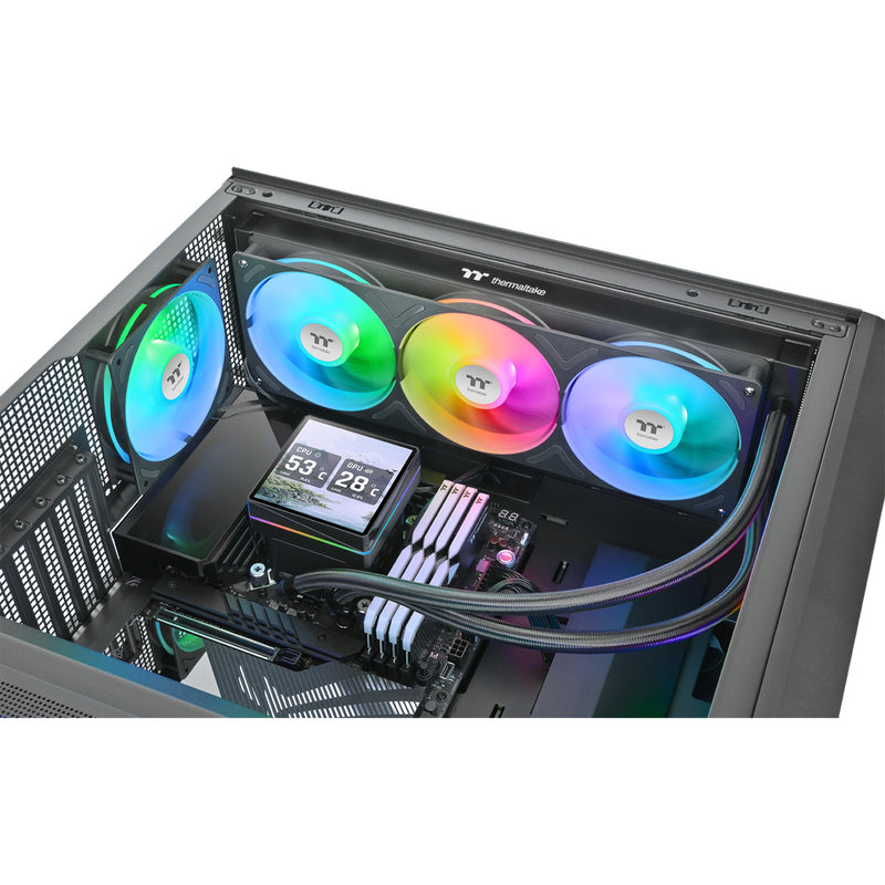Afbeelding laden in galerijviewer, Thermaltake th360 v3 ultra argb sync aio liquid cooler waterkoeling (zwart)
