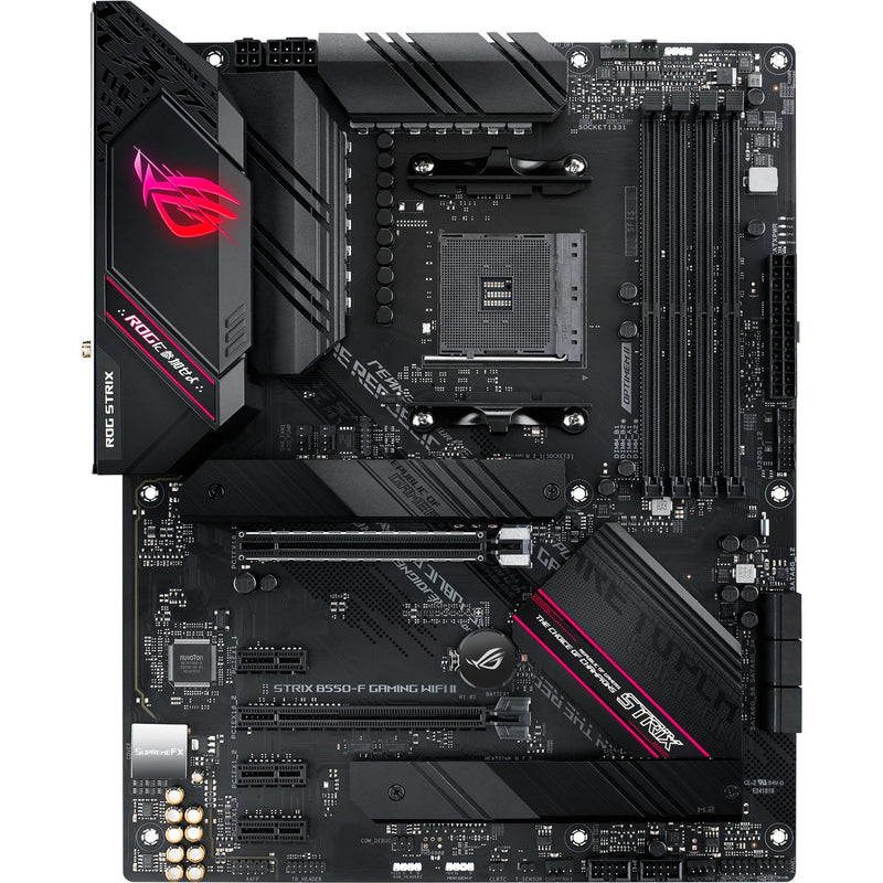 Afbeelding laden in galerijviewer, Asus rog strix b550-f gaming wi-fi ii socket am4 moederbord (zwart, raid, gb-lan, wi-fi 6, bt, sound, atx)
