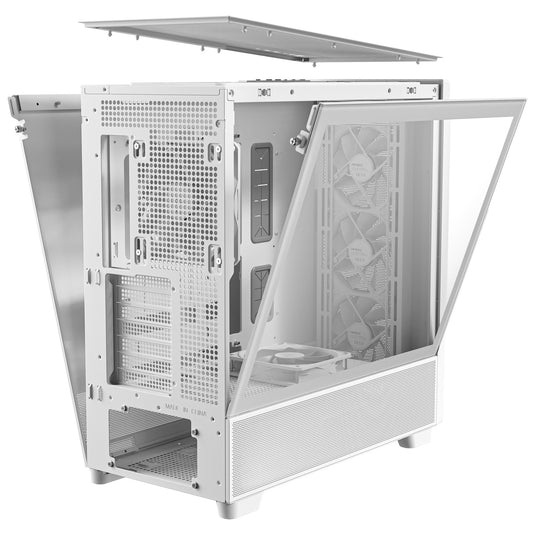 Antec flux midi tower behuizing (wit | 2x usb-a | 1x usb-c | tempered glass)