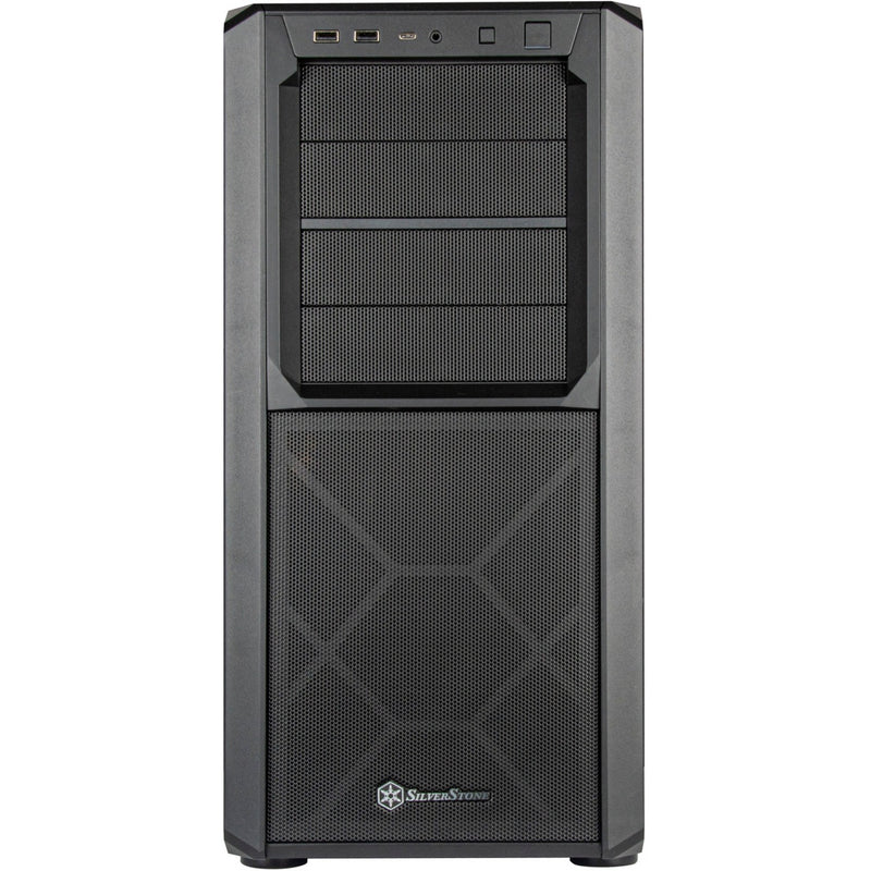 Afbeelding laden in galerijviewer, Silverstone sst-sed1-b midi tower behuizing (zwart | 2x usb-a | 1x usb-c)
