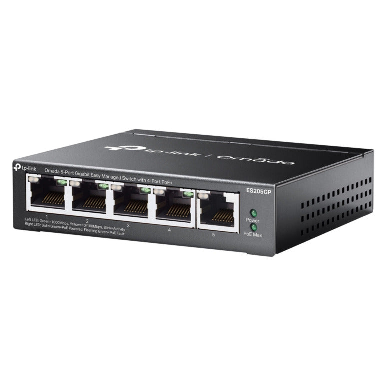 Afbeelding laden in galerijviewer, Tp-link omada es205gp switch (zwart, 4x poe+)
