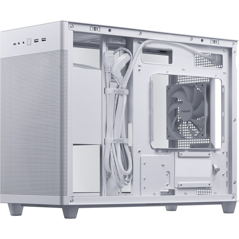 Afbeelding laden in galerijviewer, Asus prime ap201 midi tower behuizing (wit | 2x usb-a | 1x usb-c | tempered glass)
