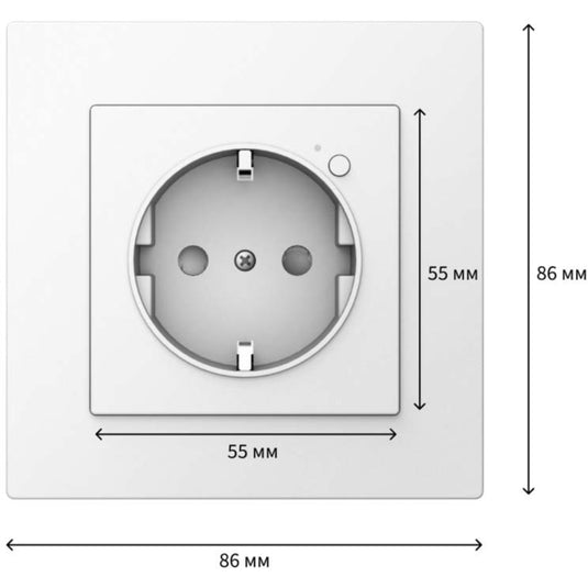 Aqara wall outlet h2 eu stekkerdoos (wit, zigbee)