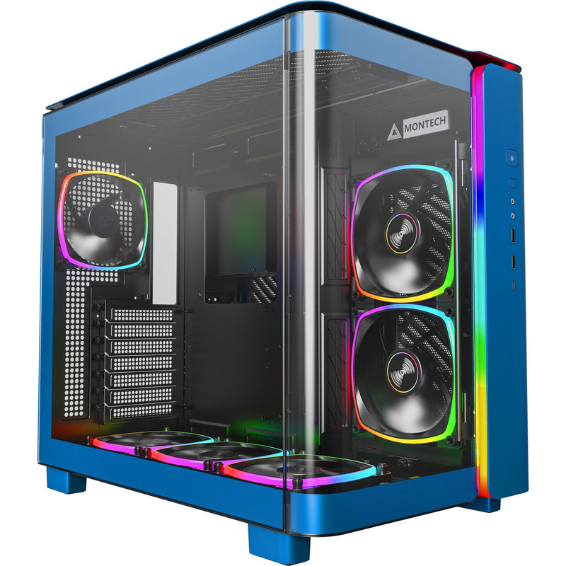 Afbeelding laden in galerijviewer, Montech king 95 pro midi tower behuizing (blauw | 2x usb-a | 1x usb-c | rgb | tempered glass)
