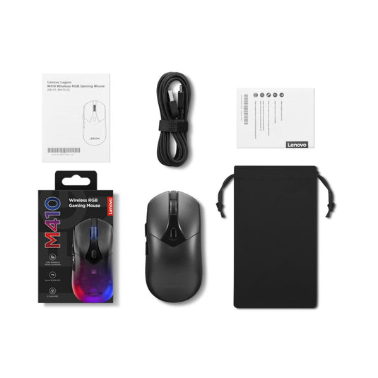 Lenovo legion m410 wireless rgb gaming mouse (zwart, 16.000 dpi, rgb, 2.4 ghz usb)