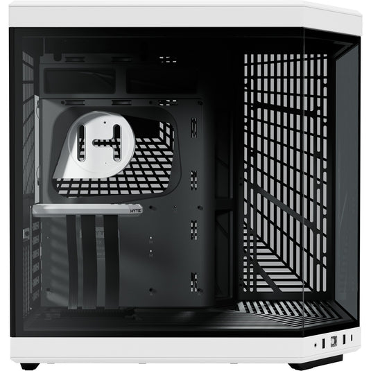Hyte y70 midi tower behuizing (zwart wit | 2x usb-a | 1x usb-c | tempered glass)