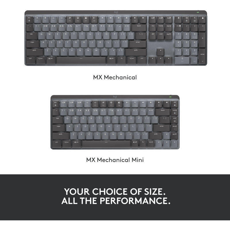 Afbeelding laden in galerijviewer, Logitech mx mechanical toetsenbord (zwart, us-international lay-out (qwerty), 100%, bluetooth)
