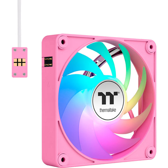 Thermaltake ct120 ex argb sync pc cooling fan pink (3-fan pack) case fans (pink, 3 stuks, 120 x 120 x 25 mm, pwm)