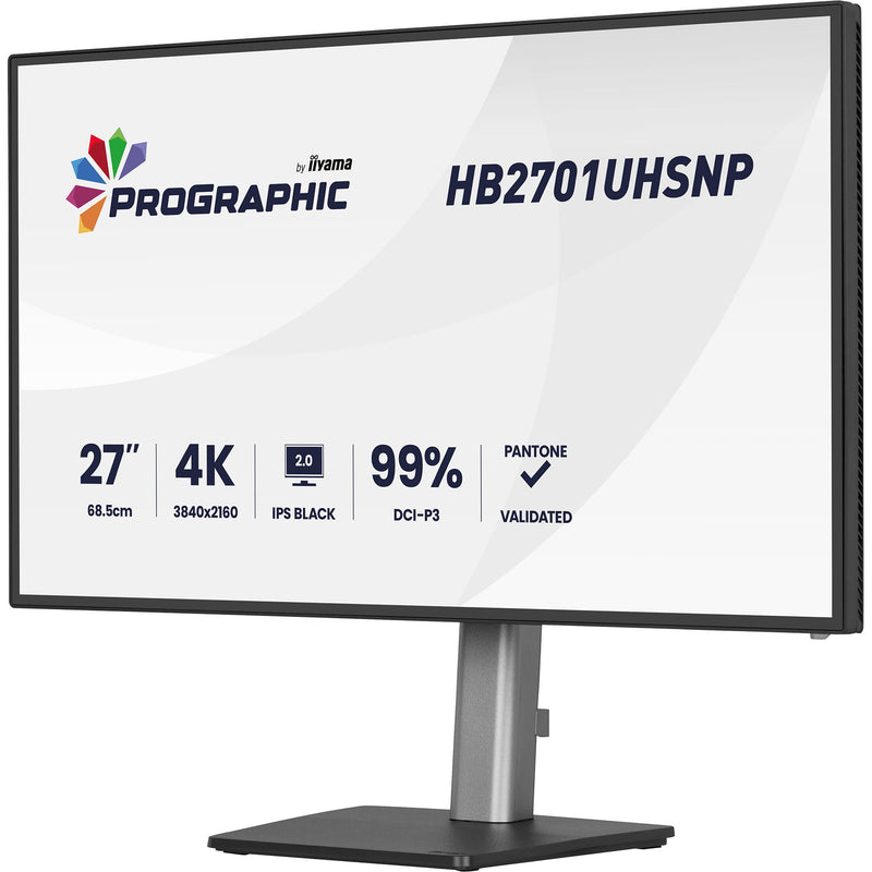 Afbeelding laden in galerijviewer, Iiyama prographic hb2701uhsnp-b1 27 4k uhd monitor (zwart (mat), hdmi, displayport, usb-c, audio)
