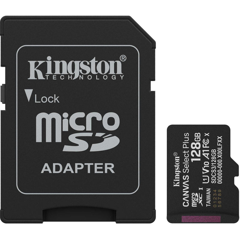 Afbeelding laden in galerijviewer, Kingston canvas select plus 128 gb microsdxc geheugenkaart (zwart, uhs-i u1, class 10, v10, incl. sd adapter)
