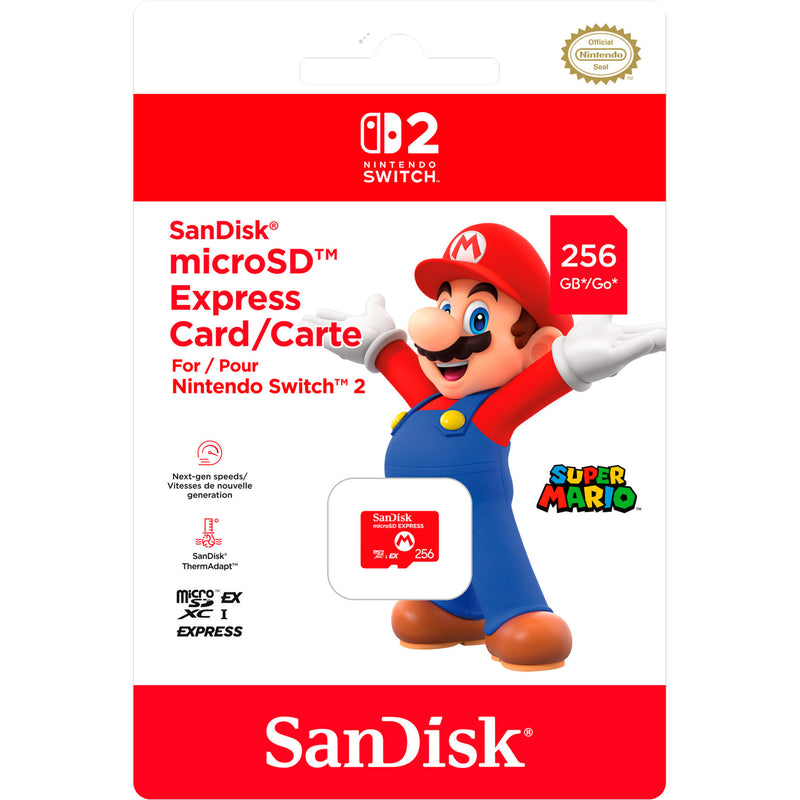 Afbeelding laden in galerijviewer, Sandisk nintendo switch 2 mircosd express card 256 gb geheugenkaart

