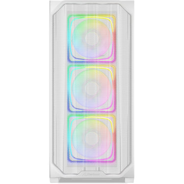 Sharkoon ak5m rgb midi tower behuizing (wit | 2x usb-a | 1x usb-c | rgb | tempered glass)