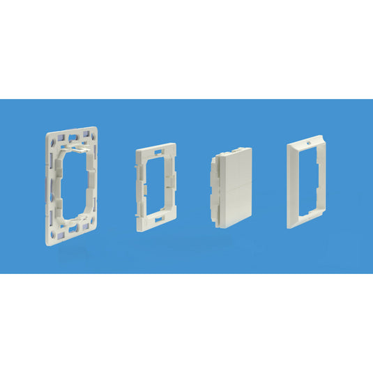 Shelly blu wall switch 4 + gira merten adapter schakelaar (wit, bluetooth 4.2)