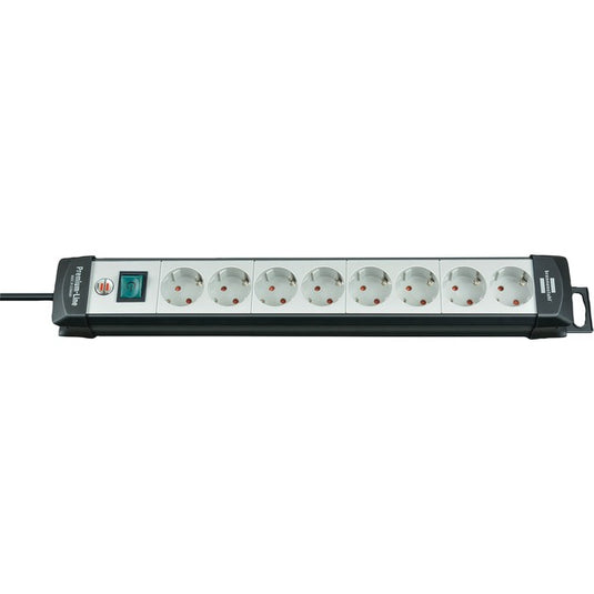 Brennenstuhl premium-line 8x stekkerdoos (zwart lichtgrijs, 1951580101, voor 8 stekkers, 5m)