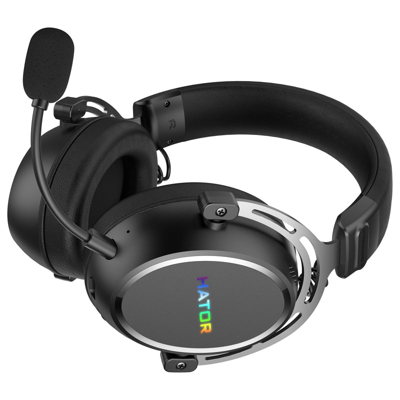 Afbeelding laden in galerijviewer, Hator hypergang 3 wireless over-ear gaming headset (zwart, rgb, 2.4ghz bluetooth usb)
