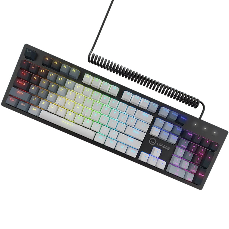 Afbeelding laden in galerijviewer, Lorgar azar 514 rgb mechanisch gaming toetsenbord (wit, us lay-out (qwerty), logar dream, 100%, rgb)
