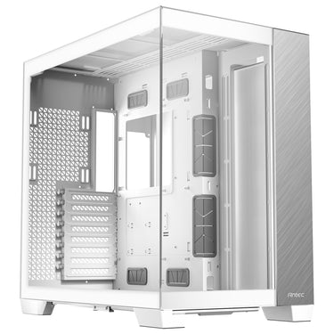 Antec c8 aluminum midi tower behuizing (wit zilver | 2x usb-a | 1x usb-c | tempered glass)