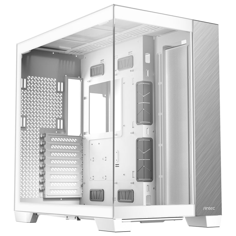 Afbeelding laden in galerijviewer, Antec c8 aluminum midi tower behuizing (wit zilver | 2x usb-a | 1x usb-c | tempered glass)
