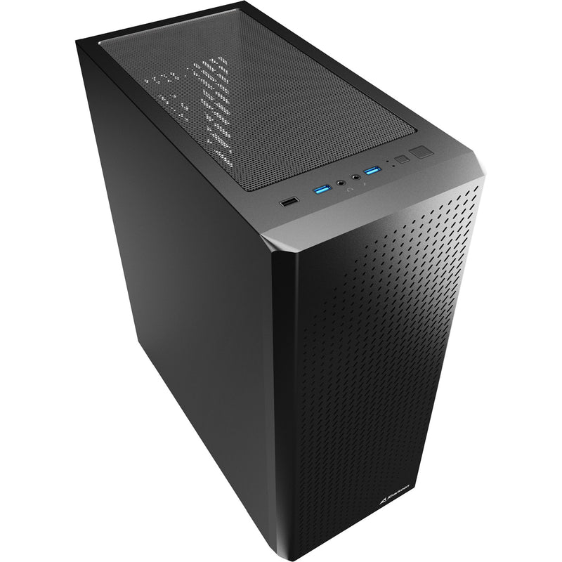Afbeelding laden in galerijviewer, Sharkoon vs9 black midi tower behuizing (zwart | 3x usb-a)
