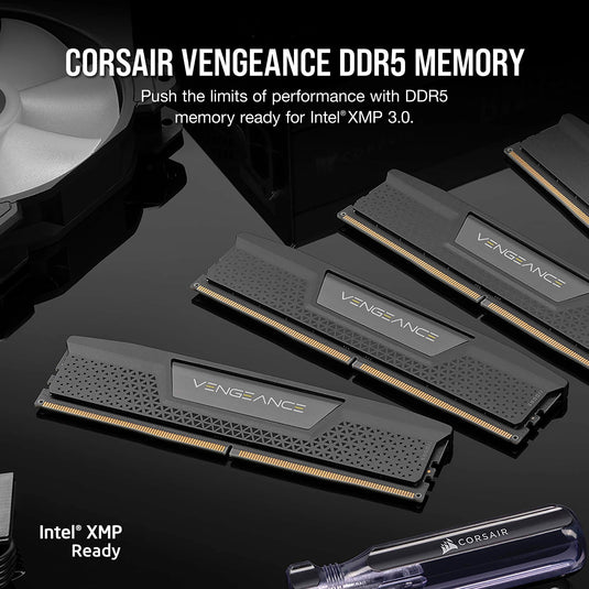 Corsair vengeance 32 gb ddr5-6000 (2x 16 gb) werkgeheugen (zwart, cmk32gx5m2b6000c38, xmp 3.0)
