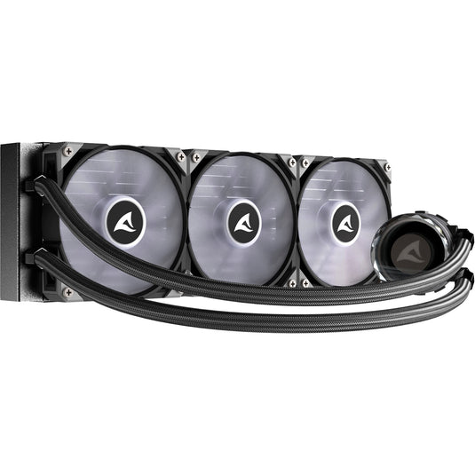 Sharkoon s90 rgb waterkoeling (zwart, 4-pins pwm fan-connector)