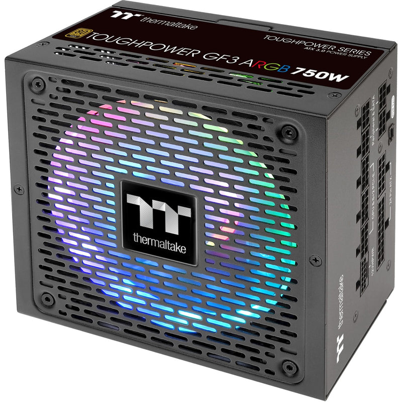Afbeelding laden in galerijviewer, Thermaltake toughpower gf3 argb gen 5 eu modulaire 750 watt voeding (zwart, 4x pcie)
