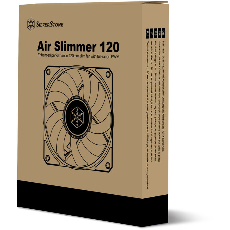 Afbeelding laden in galerijviewer, Silverstone air slimmer 120 case fan (zwart, 120 x 15 x 120 mm, pwm)
