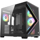 Xyz pc gear qubex midi tower behuizing (zwart | 2x usb-a | 1x usb-c | tempered glass)