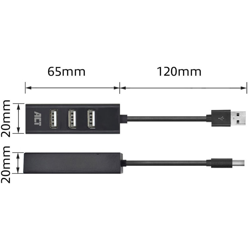 Afbeelding laden in galerijviewer, Act connectivity usb hub mini 4 port usb-hub (zwart)

