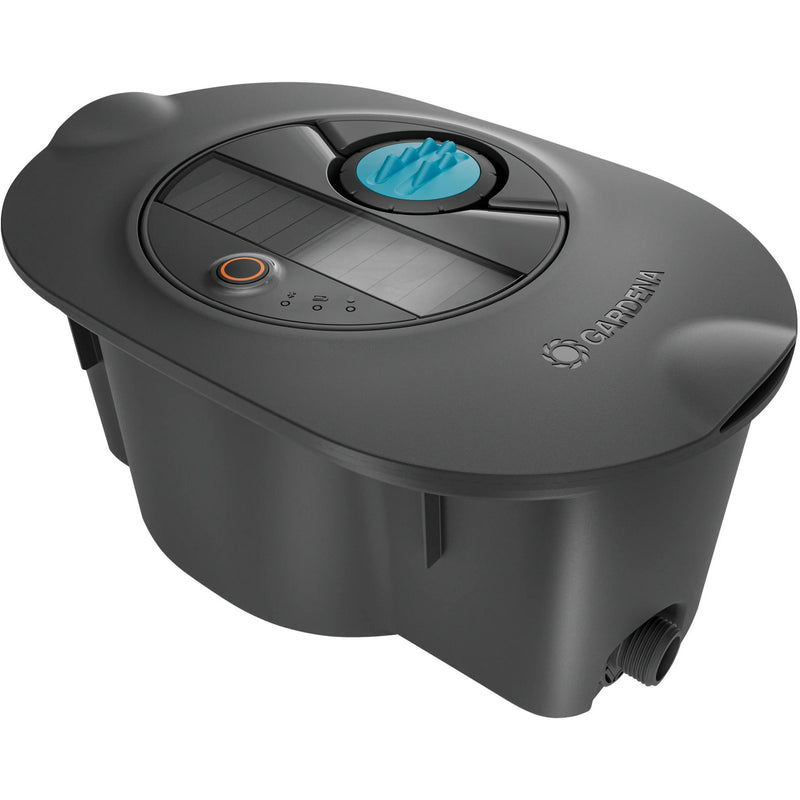 Afbeelding laden in galerijviewer, Gardena complete set pipeline irrigatiesysteem aquaprecise op zonne-energie voor gazon sprinklersysteem (grijs turquoise)
