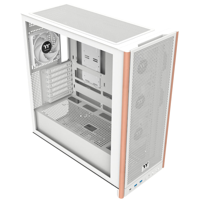 Afbeelding laden in galerijviewer, Thermaltake s370 ws snow midi tower behuizing (wit | 2x usb-a | 1x usb-c | tempered glass)
