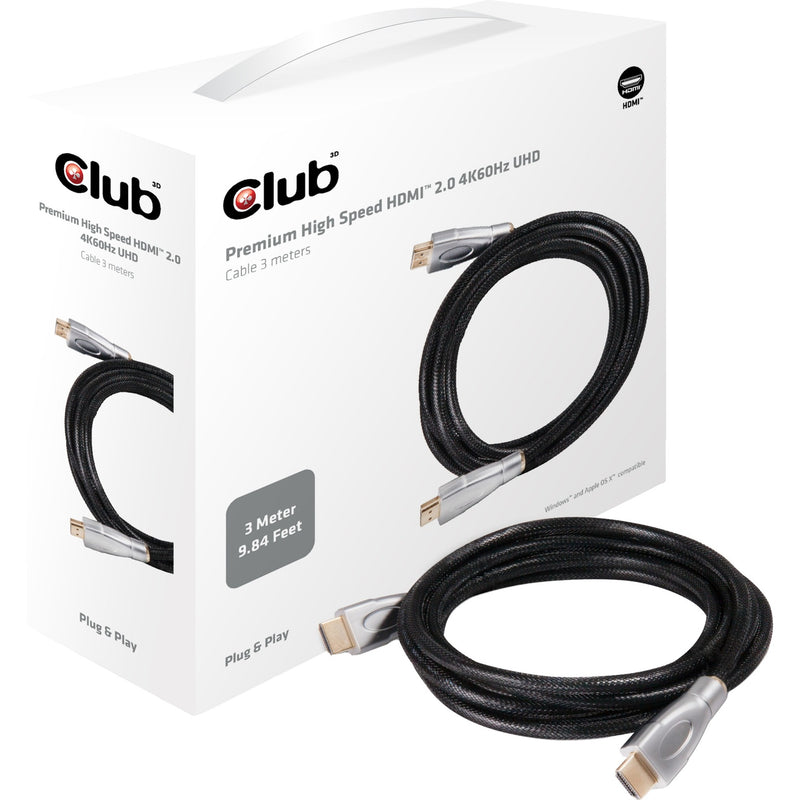 Afbeelding laden in galerijviewer, Club 3d premium high speed hdmi 2.0 kabel (3 meter, 4k)
