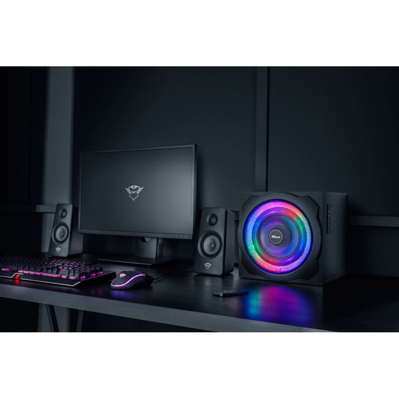 Afbeelding laden in galerijviewer, Trust gxt 629 tytan rgb illuminated 2.1 speaker set pc-luidspreker (zwart)

