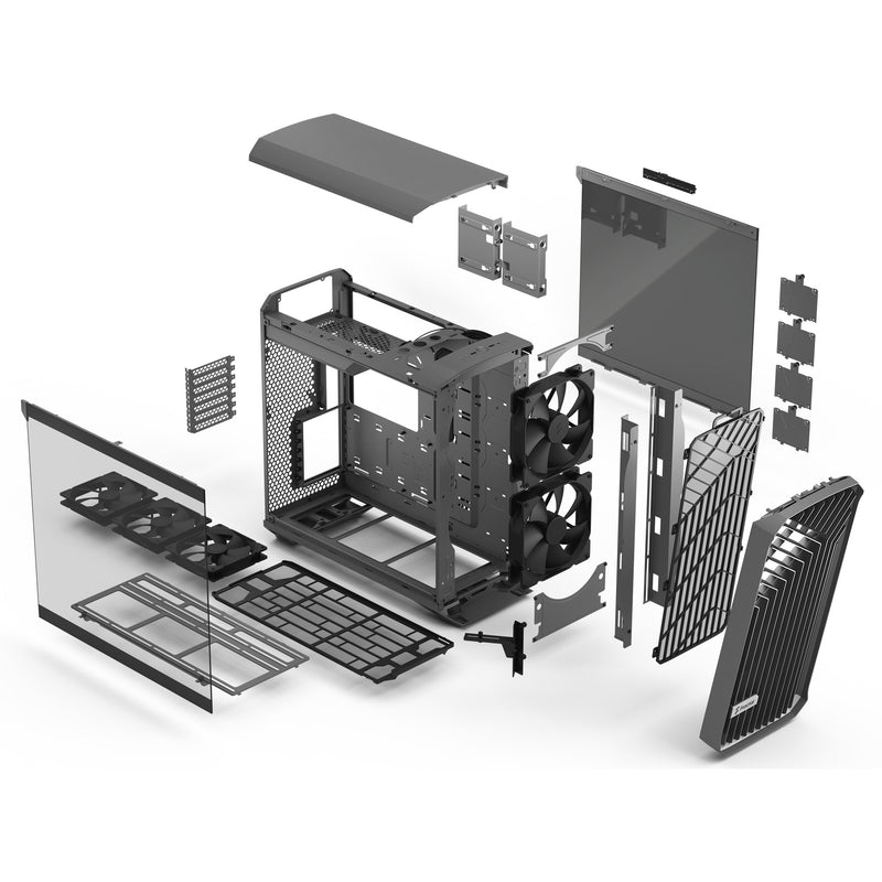 Afbeelding laden in galerijviewer, Fractal design torrent gray tg light tint midi tower behuizing (grijs | 2x usb-a | 1x usb-c | tempered glass)
