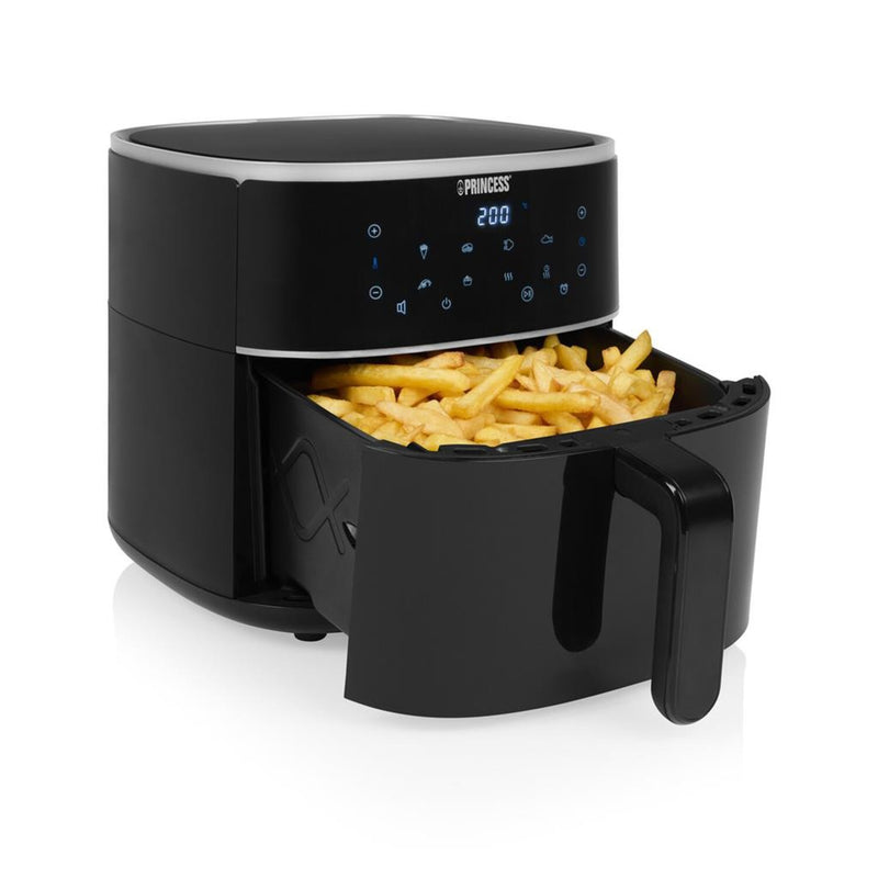 Afbeelding laden in galerijviewer, Princess digitale airfryer 6l heteluchtfriteuse (zwart, 6 liter)
