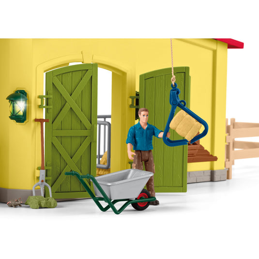Schleich farm world - grote stal, geel speelfiguur